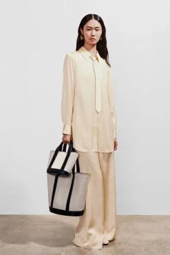 ALLORA TOTE  CREAM BLACK