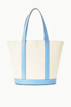 ALLORA TOTE CREAM STAUD BLUE