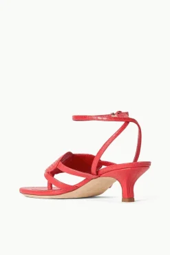 AMOUR KITTEN HEEL RED ROSE