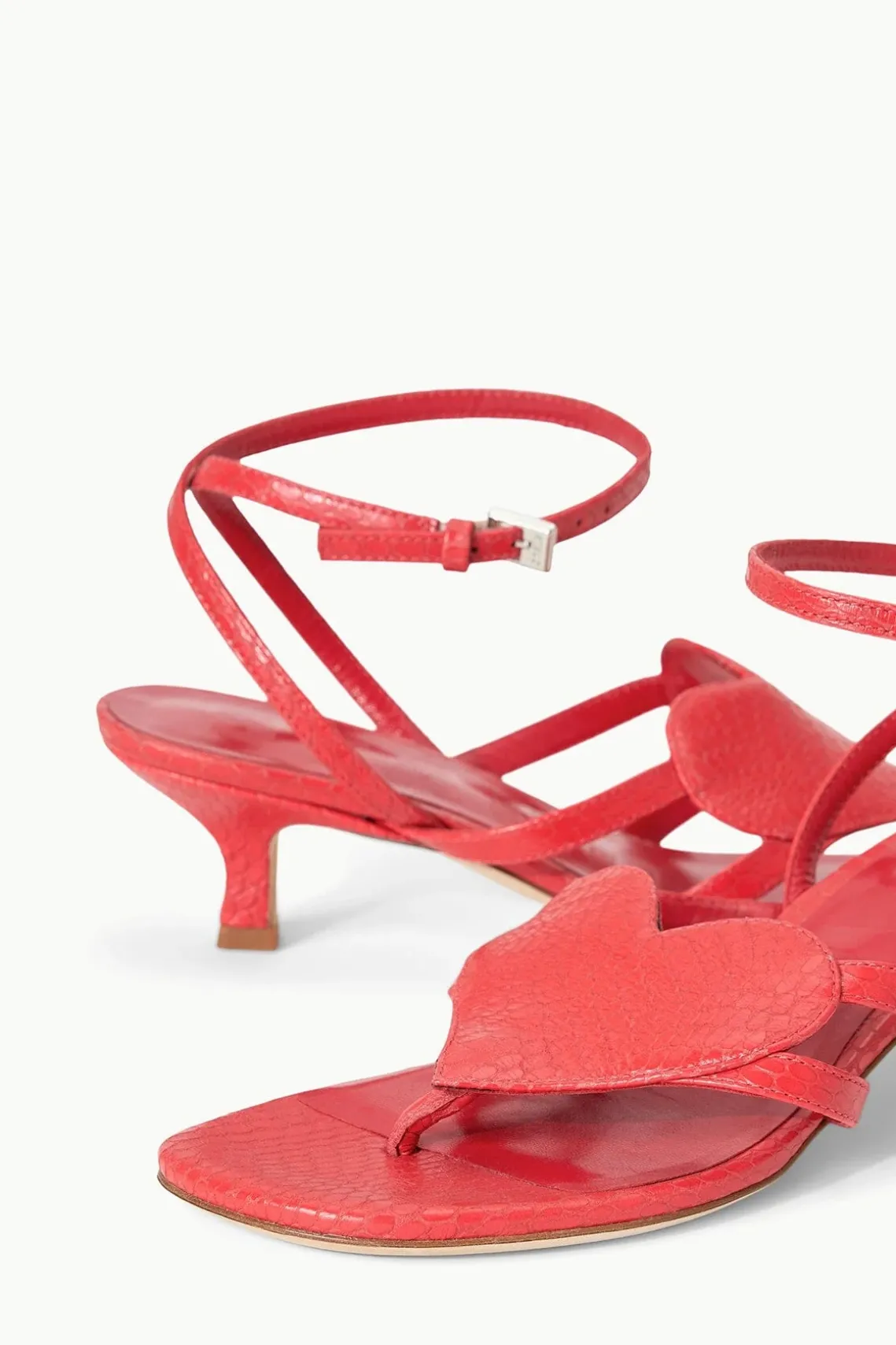AMOUR KITTEN HEEL RED ROSE