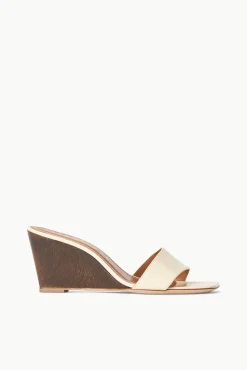 BILLIE WEDGE CREAM WOOD