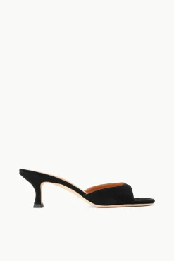 BRIGITTE MULE BLACK SUEDE