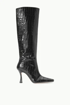 CAMI BOOT  BLACK CROC EMBOSSED