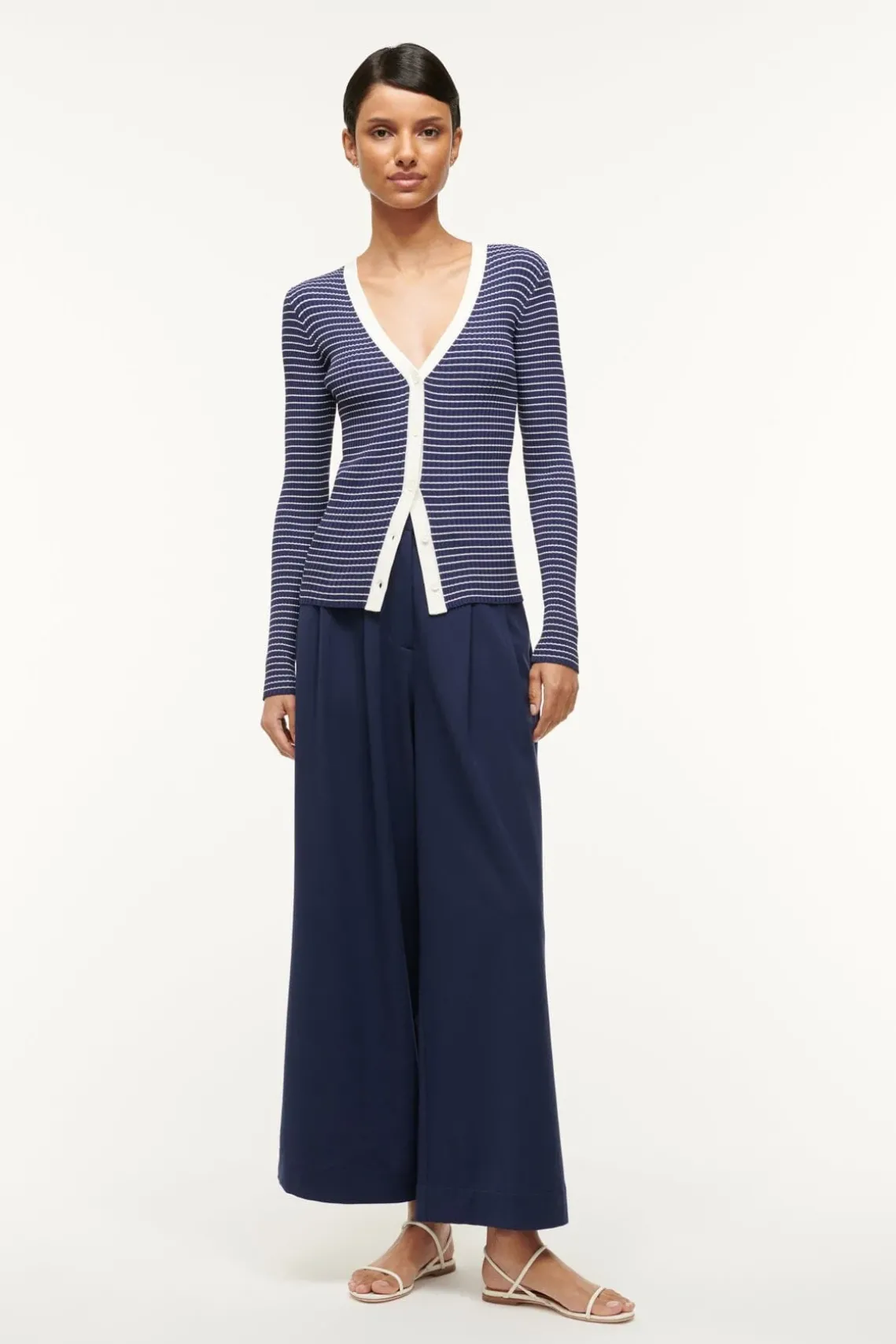 CARGO SWEATER NAVY MICRO STRIPE
