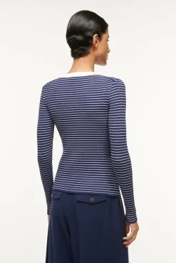 CARGO SWEATER NAVY MICRO STRIPE