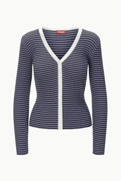 CARGO SWEATER NAVY MICRO STRIPE