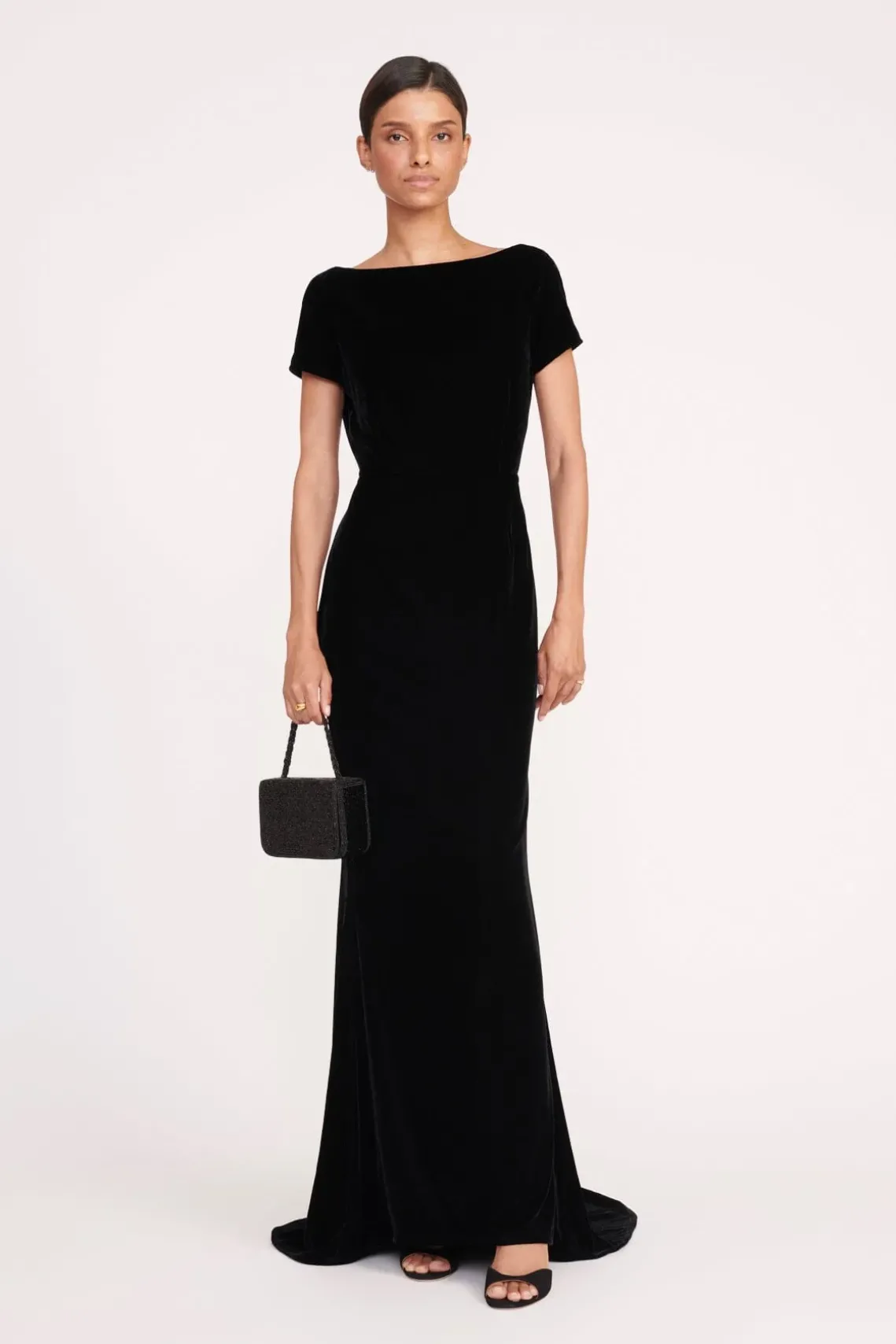 CARMEN BEADED BOX BAG BLACK