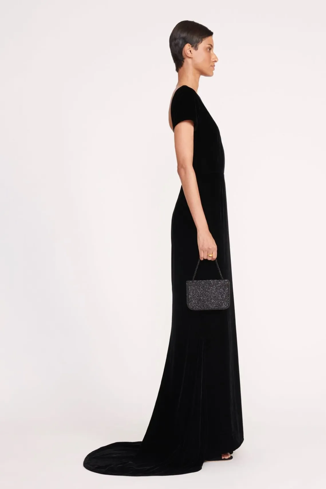 CARMEN BEADED BOX BAG GOLD