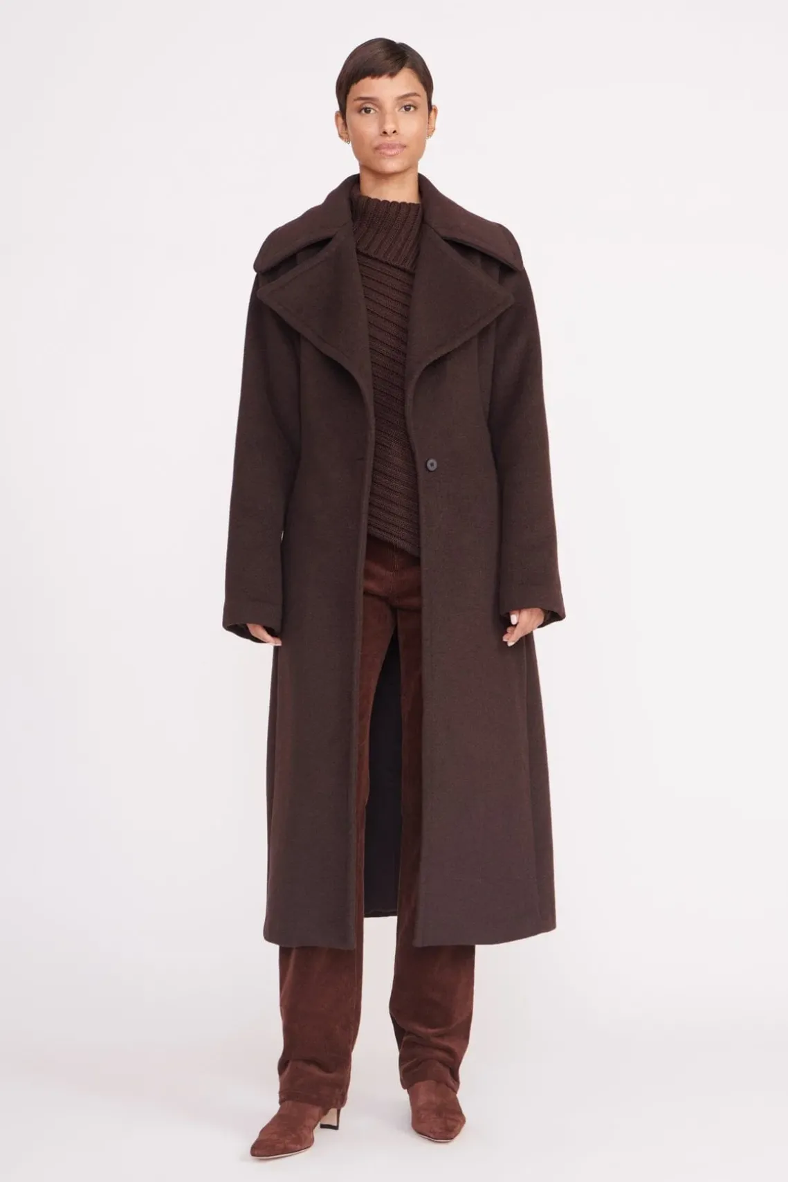 CARVER COAT DARK CHOCOLATE