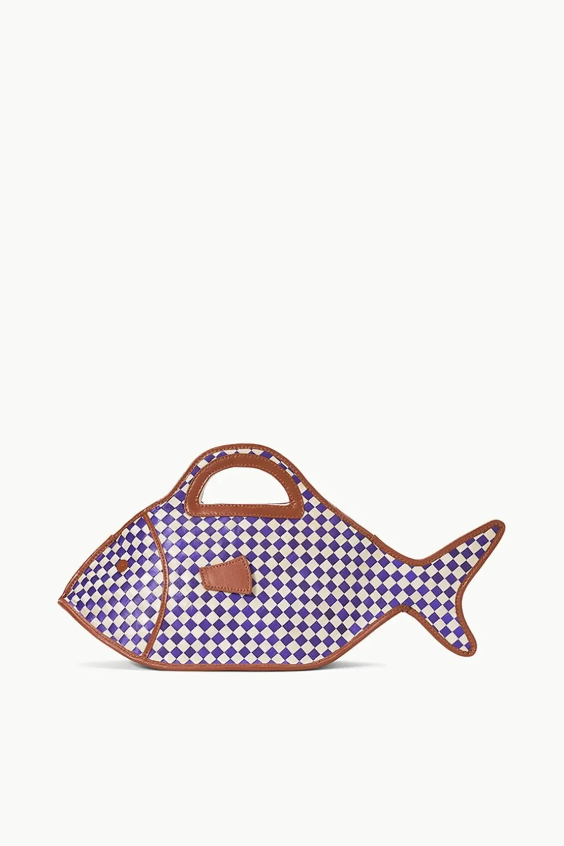 CLEO FISH BASKET BAG COCONUT CHECK