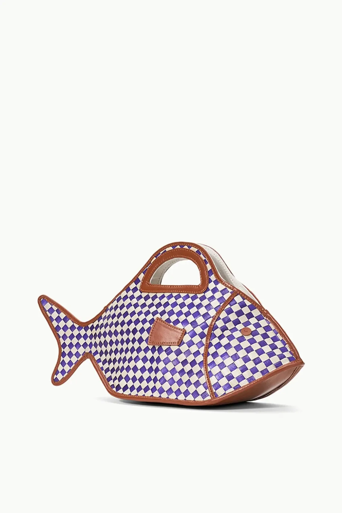 CLEO FISH BASKET BAG COCONUT CHECK