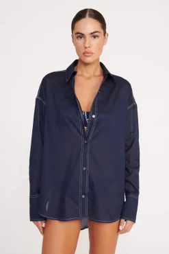 COLTON SHIRT NAVY WHITE