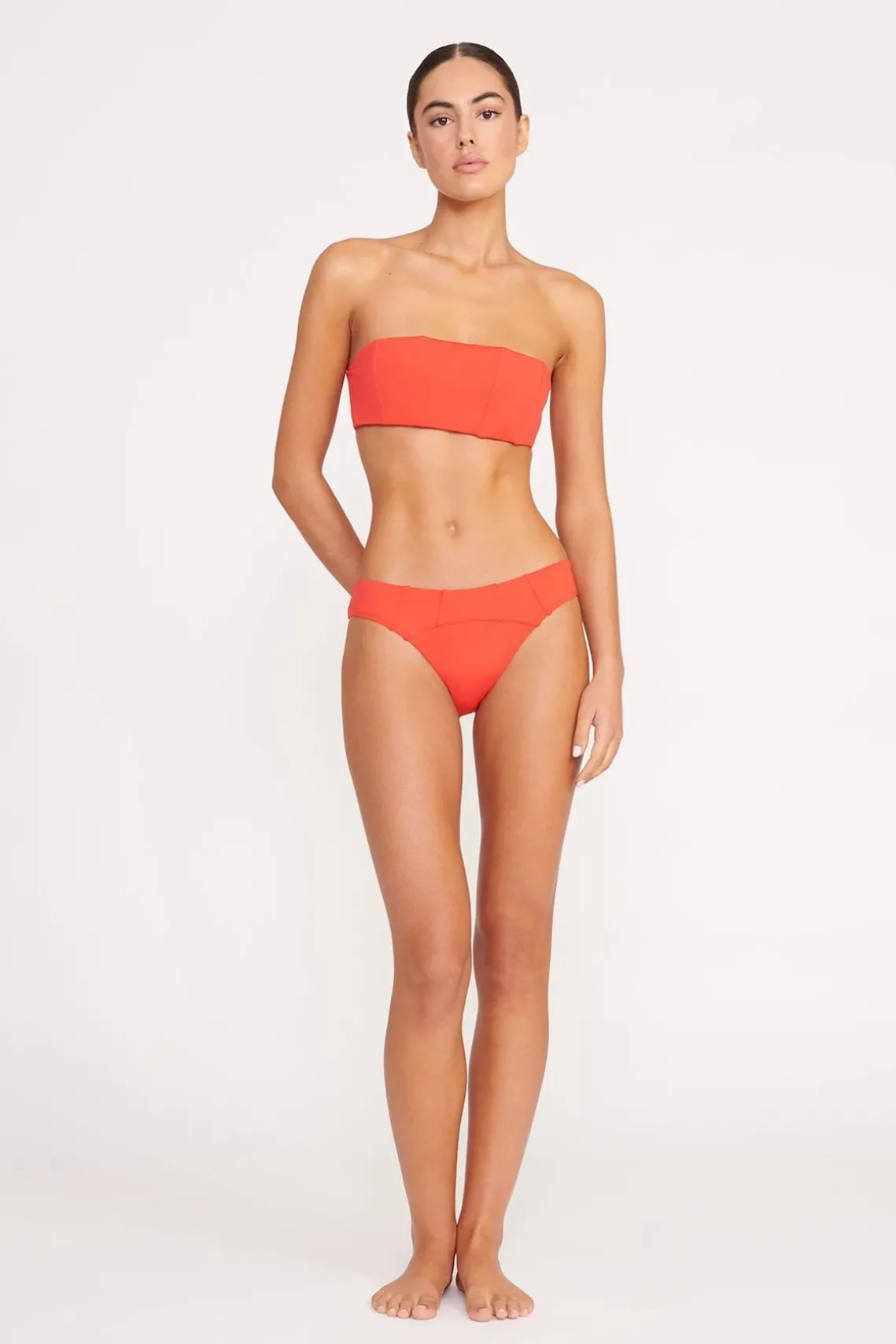 CORSAGE BIKINI BOTTOM RED ROSE