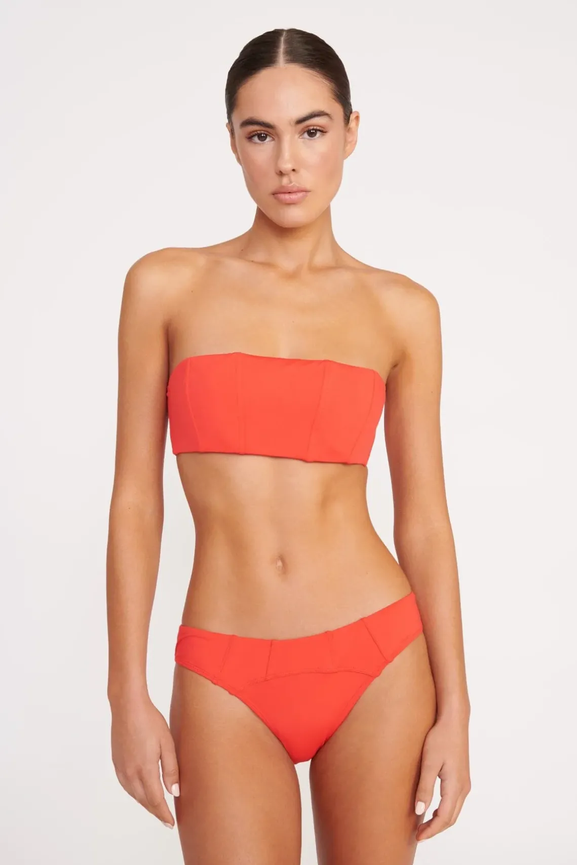 CORSAGE BIKINI BOTTOM RED ROSE