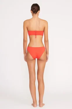 CORSAGE BIKINI BOTTOM RED ROSE
