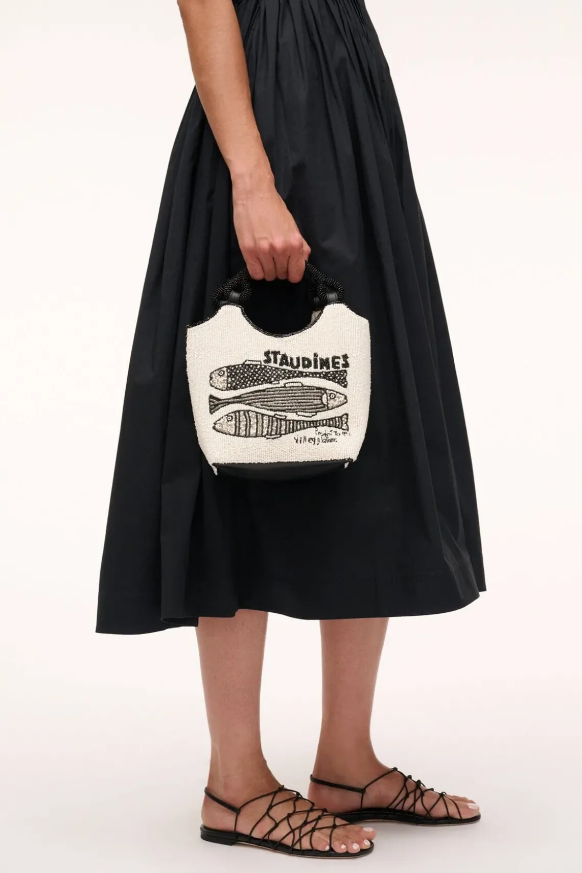 COTE BEADED BAG STAUDINES CREAM