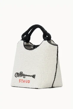COTE BEADED BAG STAUDINES CREAM