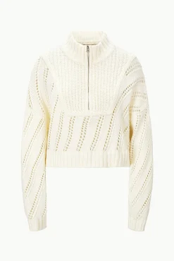 CROPPED HAMPTON SWEATER IVORY