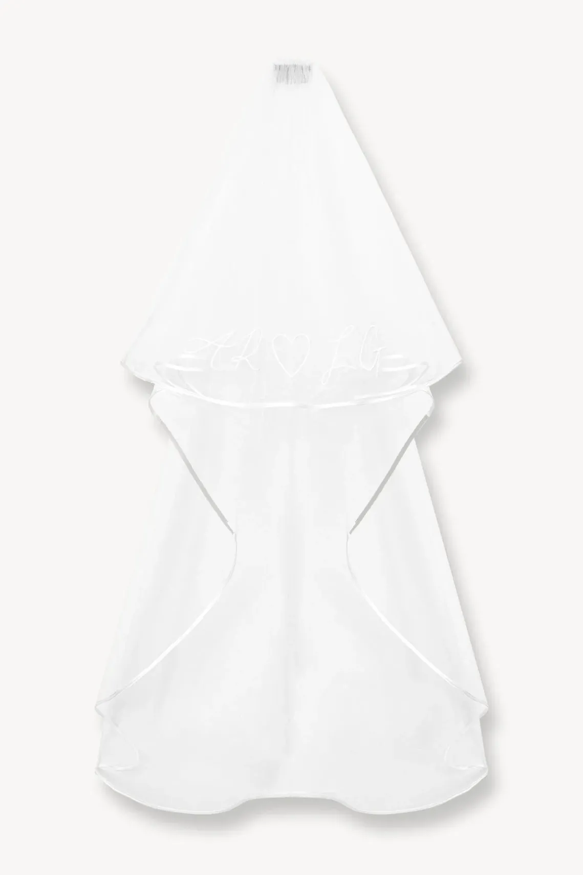 CUSTOM EMBROIDERED INITIALS VEIL