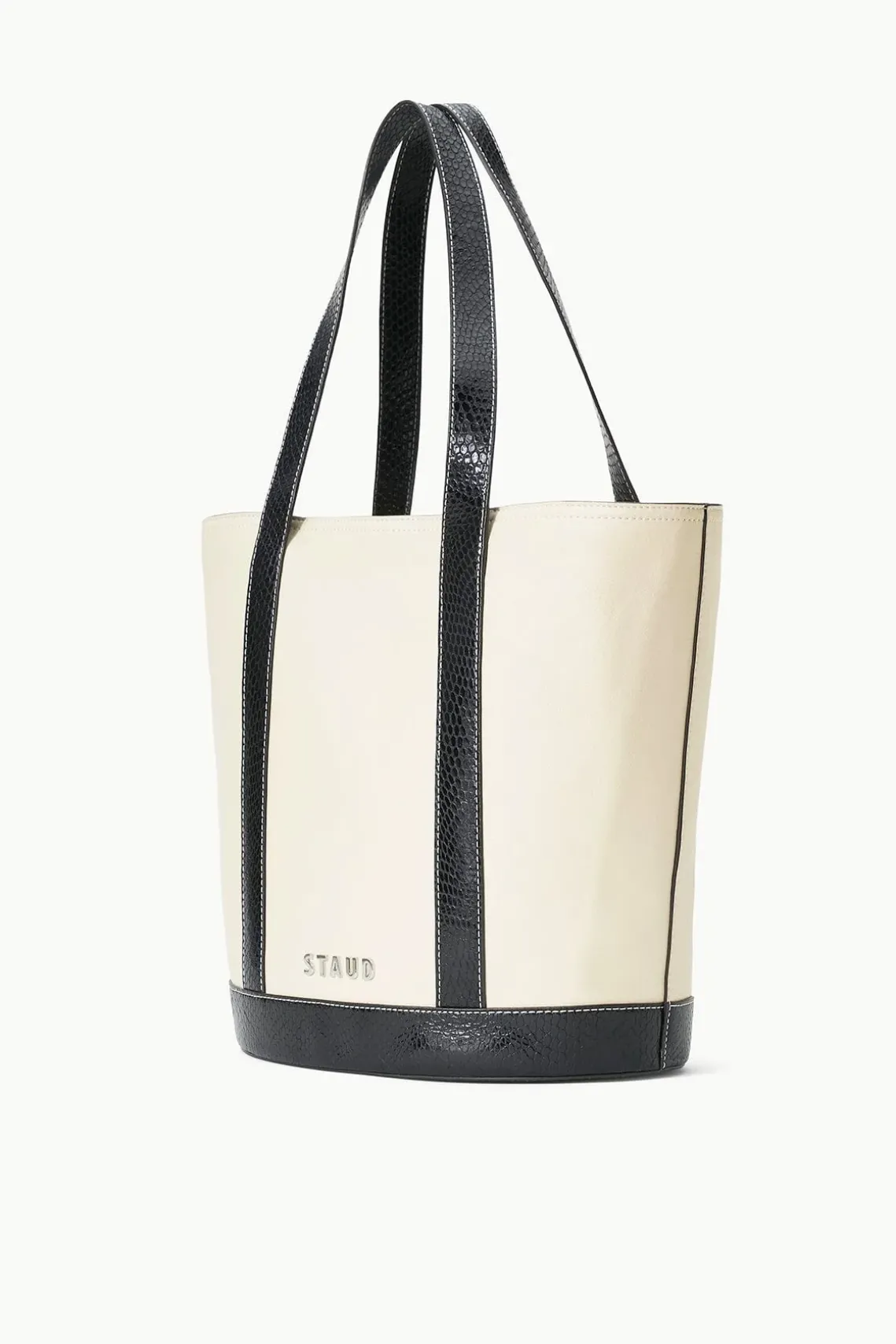 CUSTOM MONOGRAM ALLORA TOTE CREAM BLACK