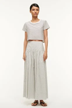DEAN T-SHIRT IVORY MICRO STRIPE