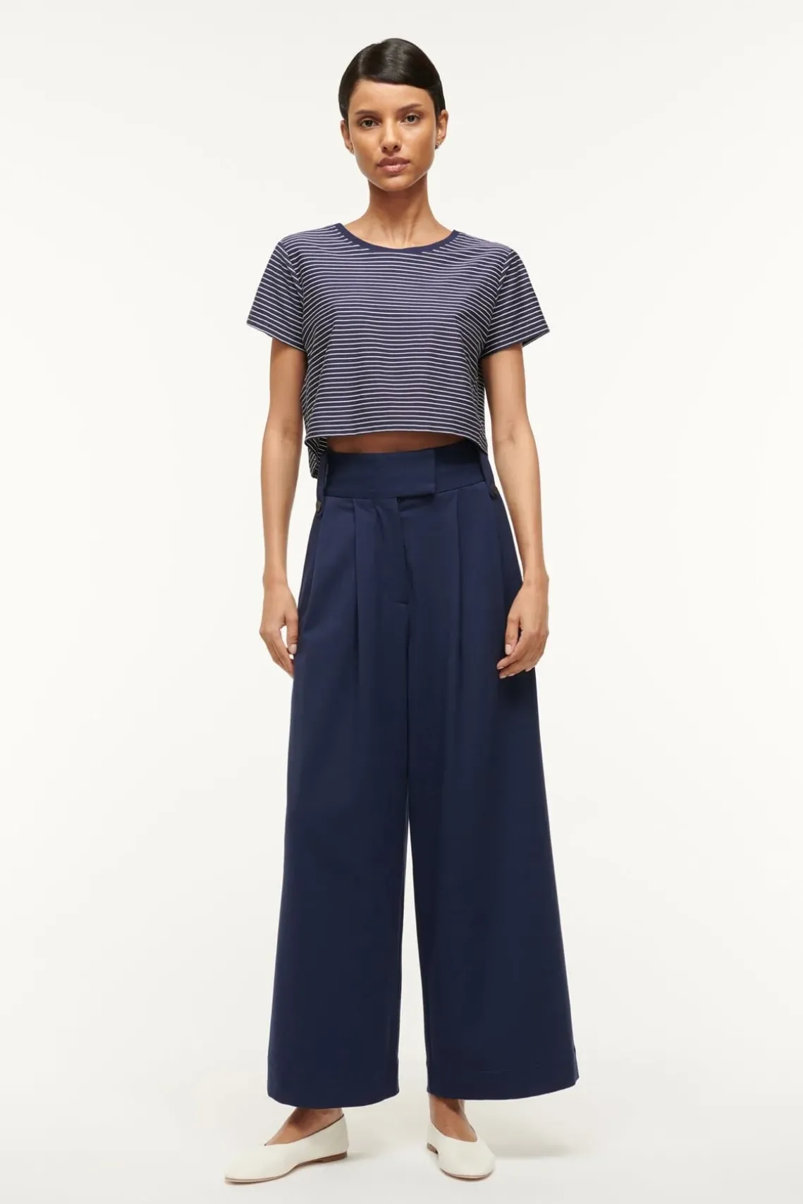 DEAN T-SHIRT NAVY MICRO STRIPE