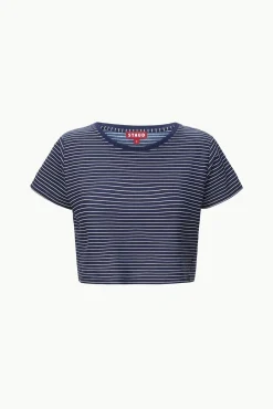 DEAN T-SHIRT NAVY MICRO STRIPE