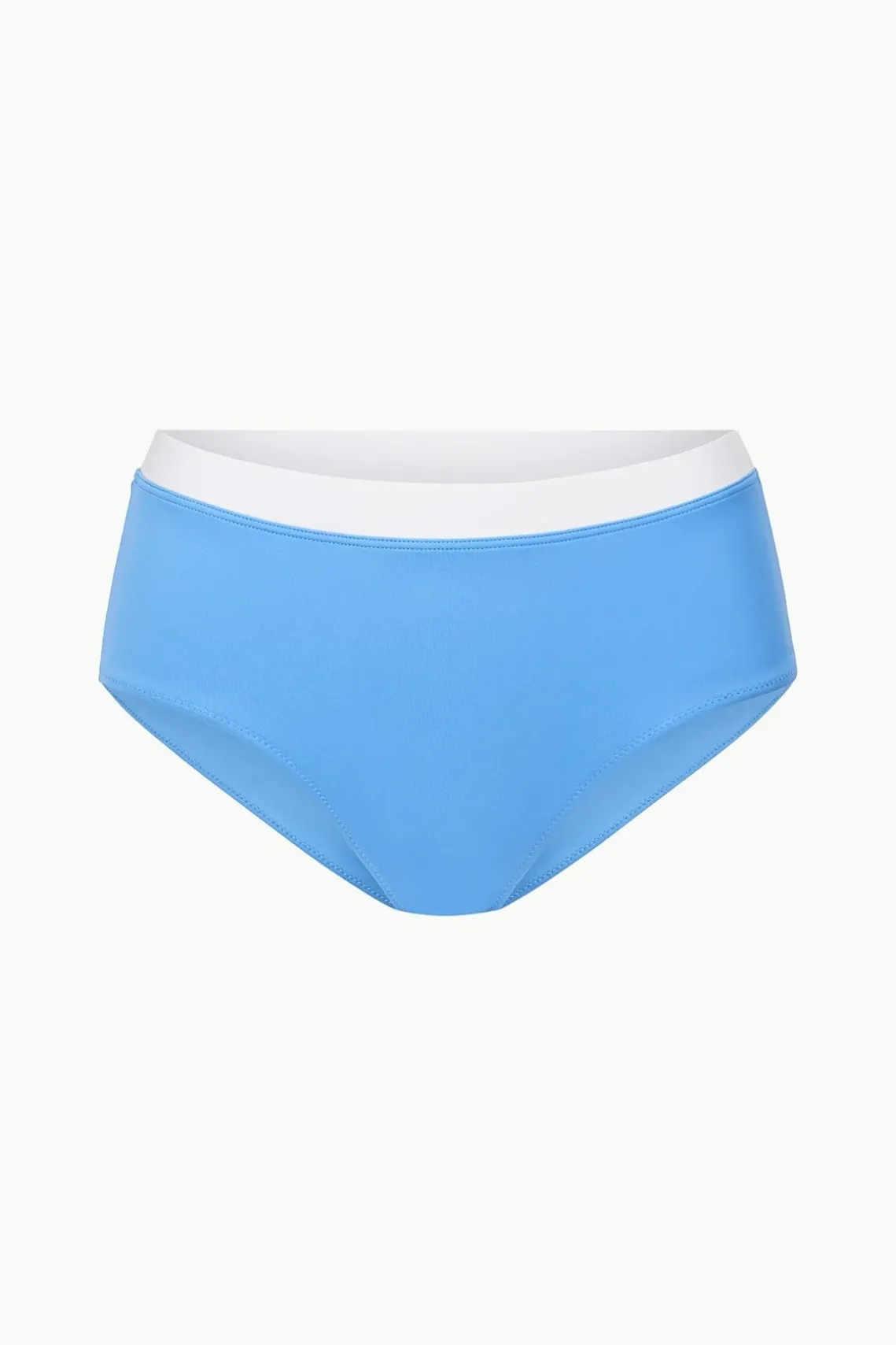 DEVON HIGH RISE BIKINI BOTTOM AZURE WHITE