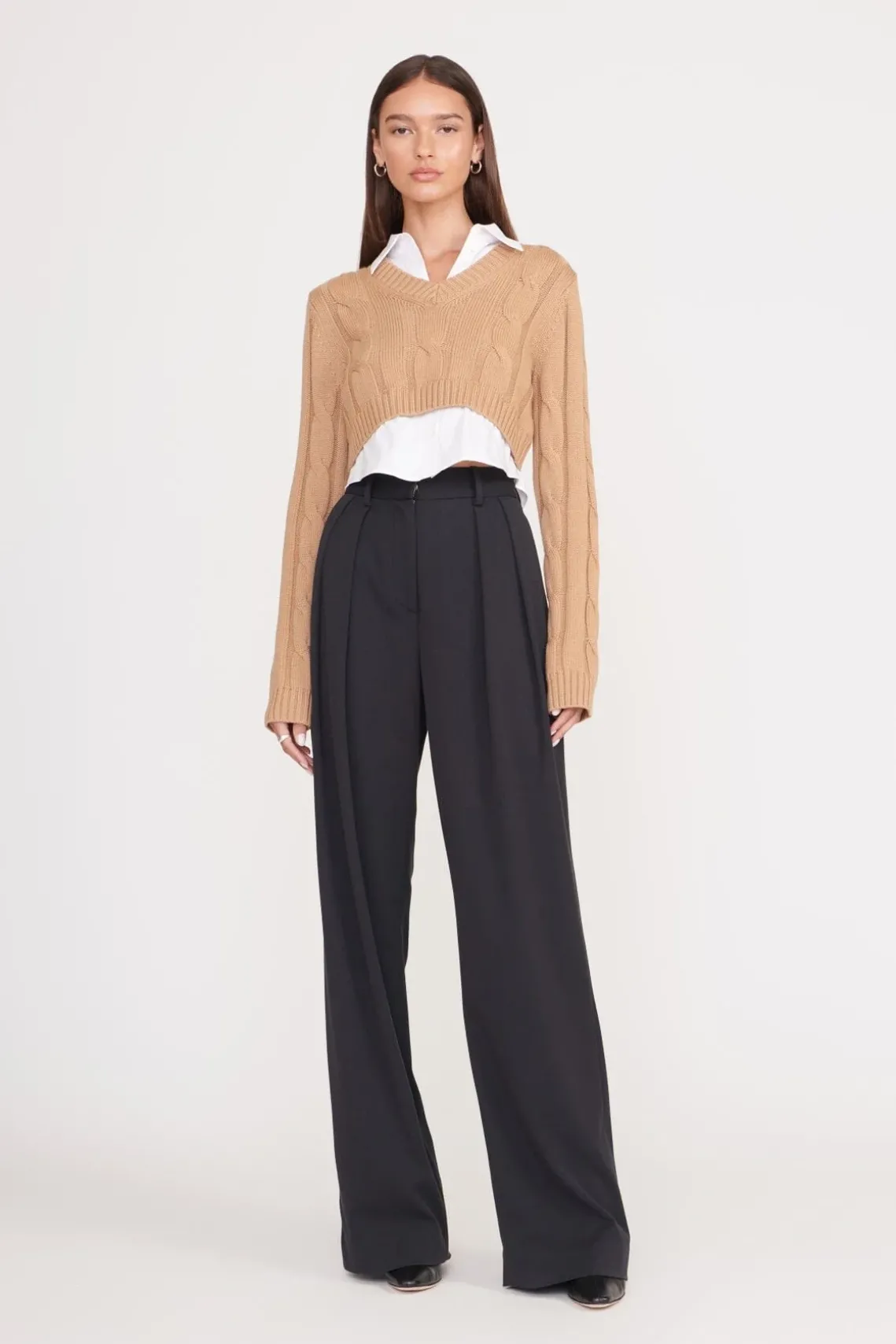 DUKE SWEATER CAMEL WHITE
