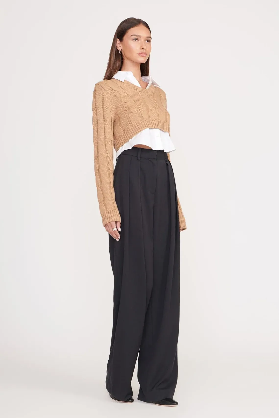 DUKE SWEATER CAMEL WHITE