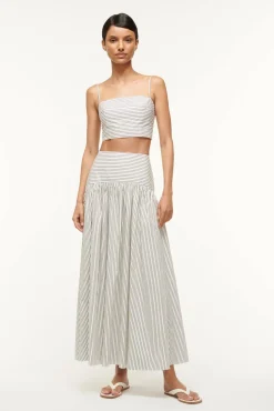 FEDERICO TOP  IVORY MICRO STRIPE