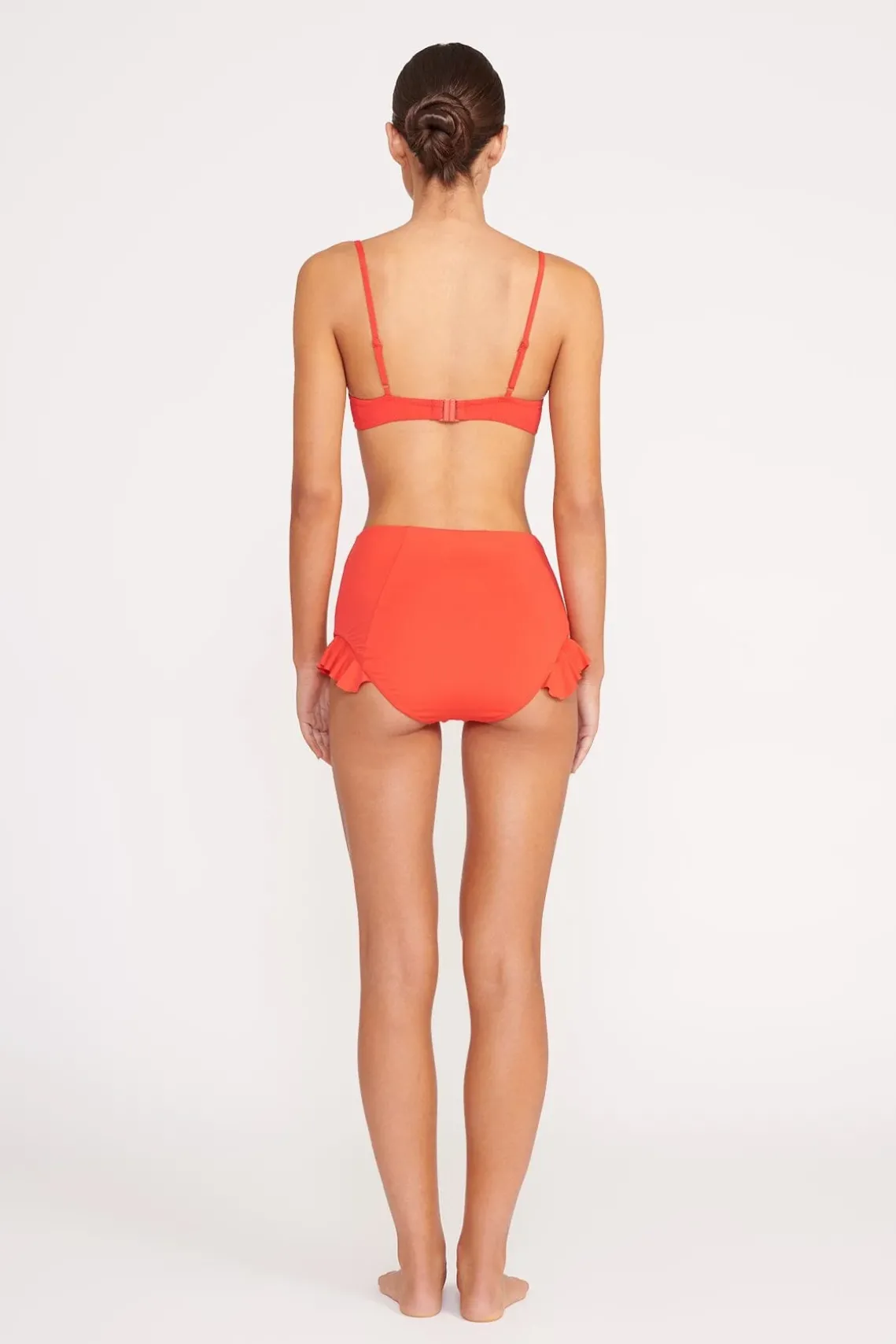 FLOURISH HIGH RISE BIKINI BOTTOM RED ROSE