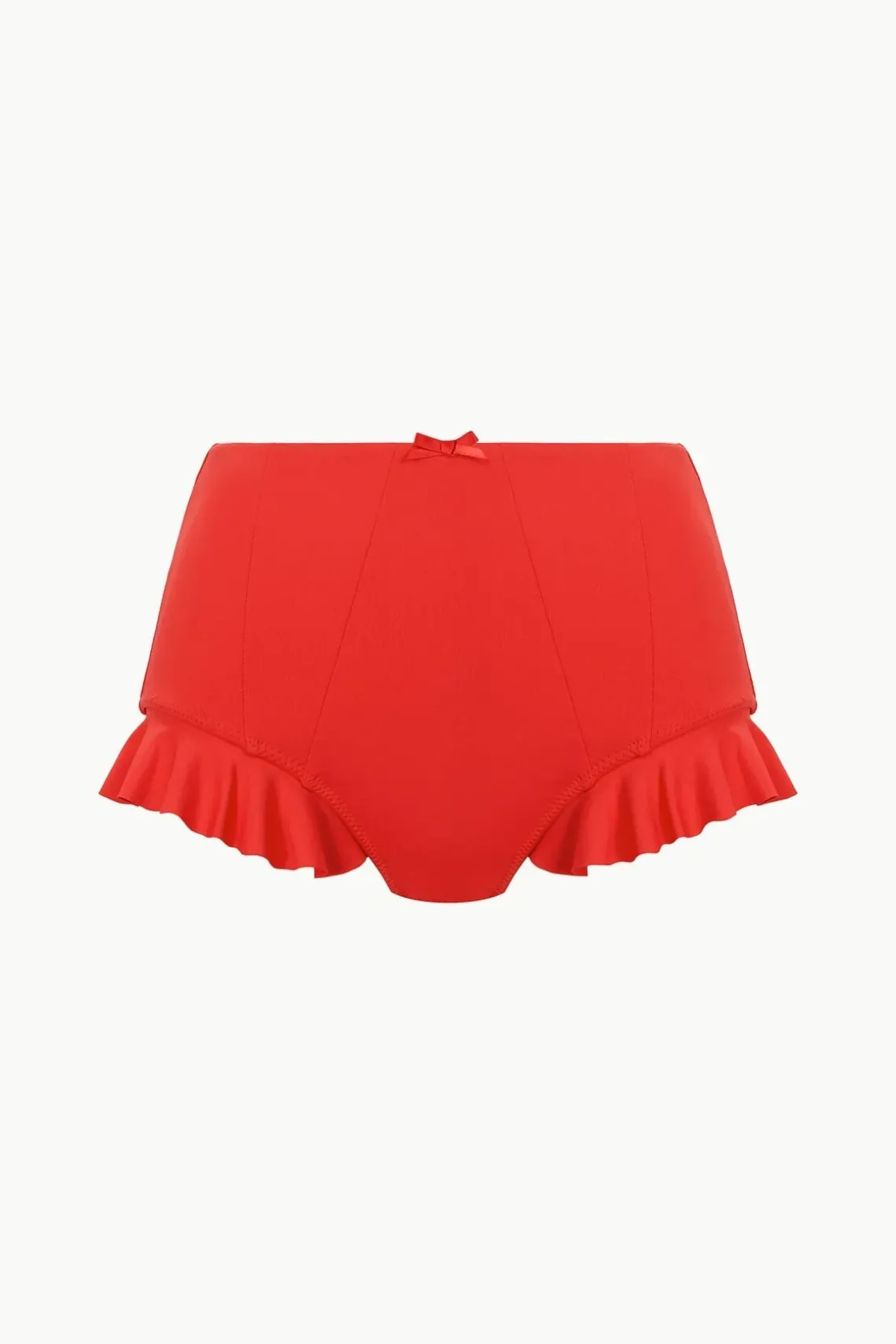 FLOURISH HIGH RISE BIKINI BOTTOM RED ROSE