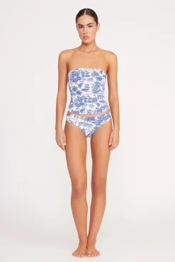 FRANCESCA BIKINI TOP BLUE TOILE