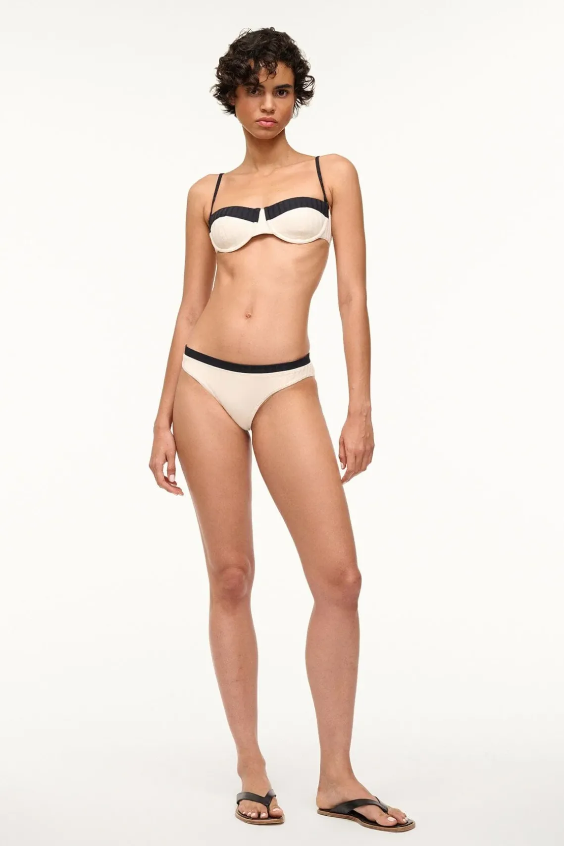 GEMMA BIKINI BOTTOM IVORY BLACK