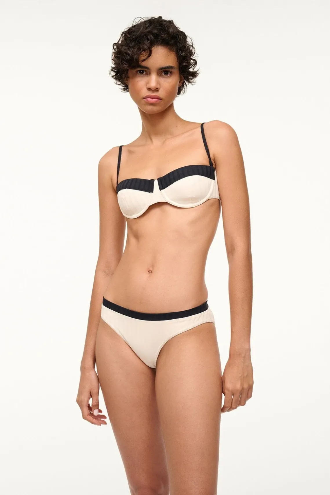 GEMMA BIKINI BOTTOM IVORY BLACK