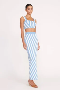 GIOVANNI SKIRT BLUE SEASHORE STRIPE