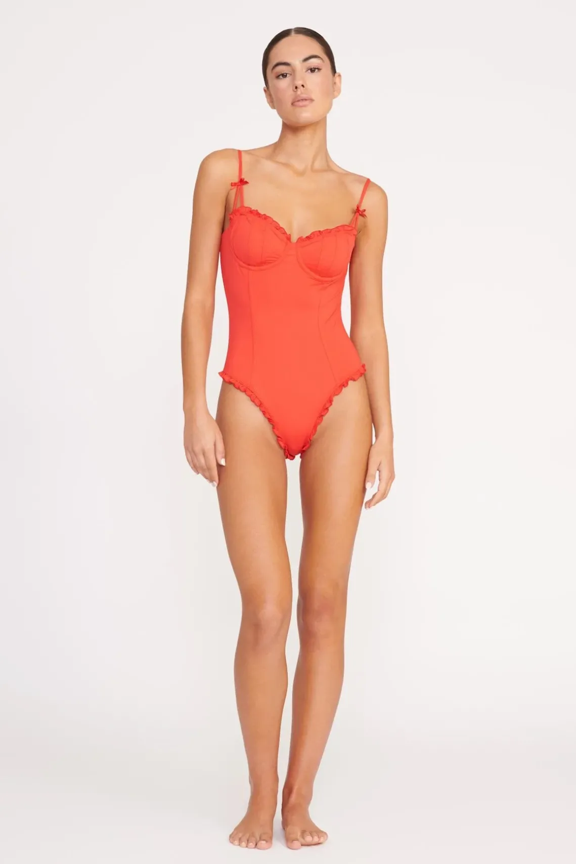 GOSSAMER ONE PIECE RED ROSE