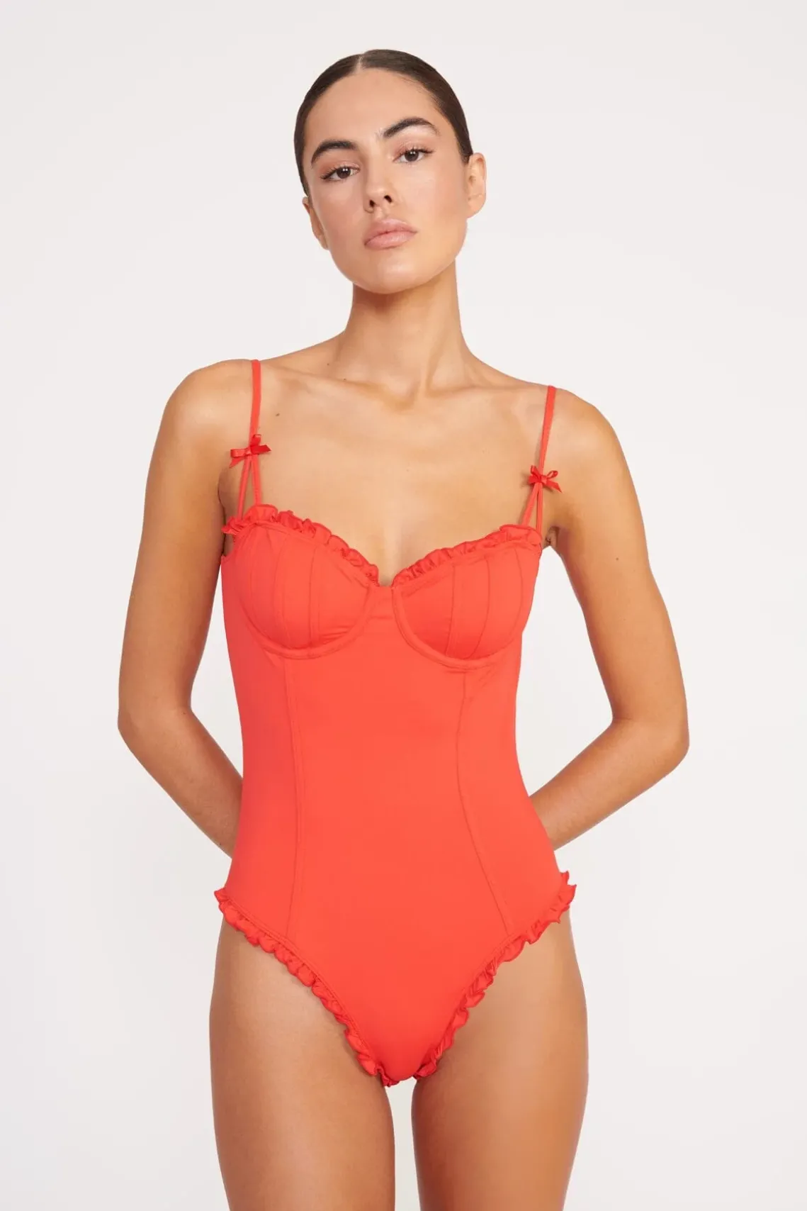 GOSSAMER ONE PIECE RED ROSE