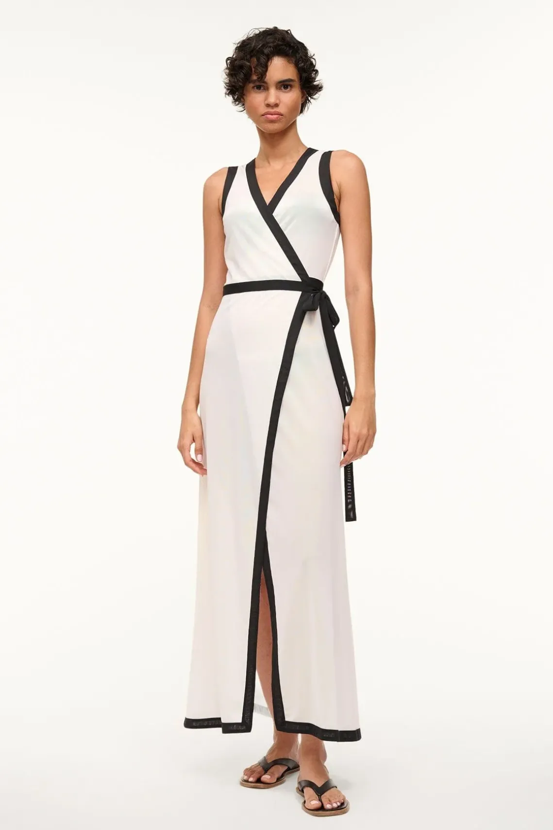 ISCHIA COVERUP DRESS WHITE BLACK