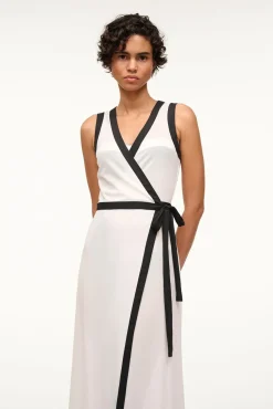 ISCHIA COVERUP DRESS WHITE BLACK