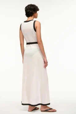 ISCHIA COVERUP DRESS WHITE BLACK