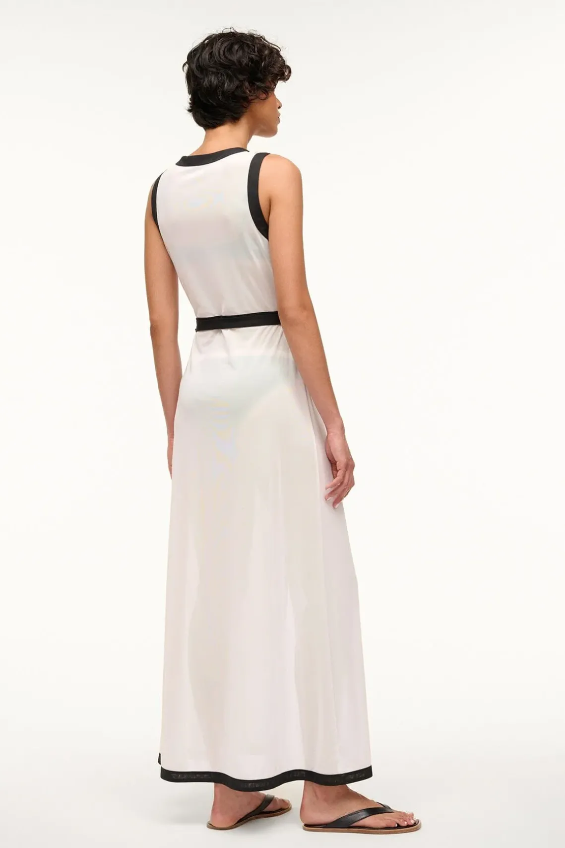 ISCHIA COVERUP DRESS WHITE BLACK