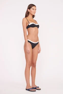 JO BALCONETTE BIKINI TOP BLACK WHITE