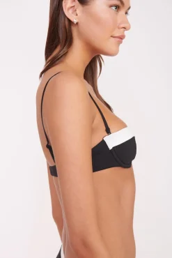 JO BALCONETTE BIKINI TOP BLACK WHITE