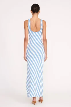 KATIE DRESS BLUE SEASHORE STRIPE