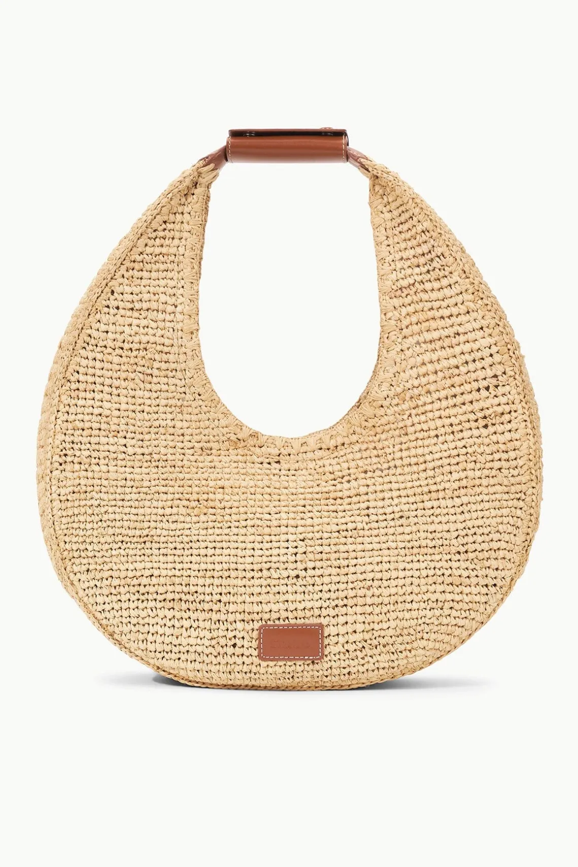 LARGE RAFFIA MOON BAG NATURAL RAFFIA