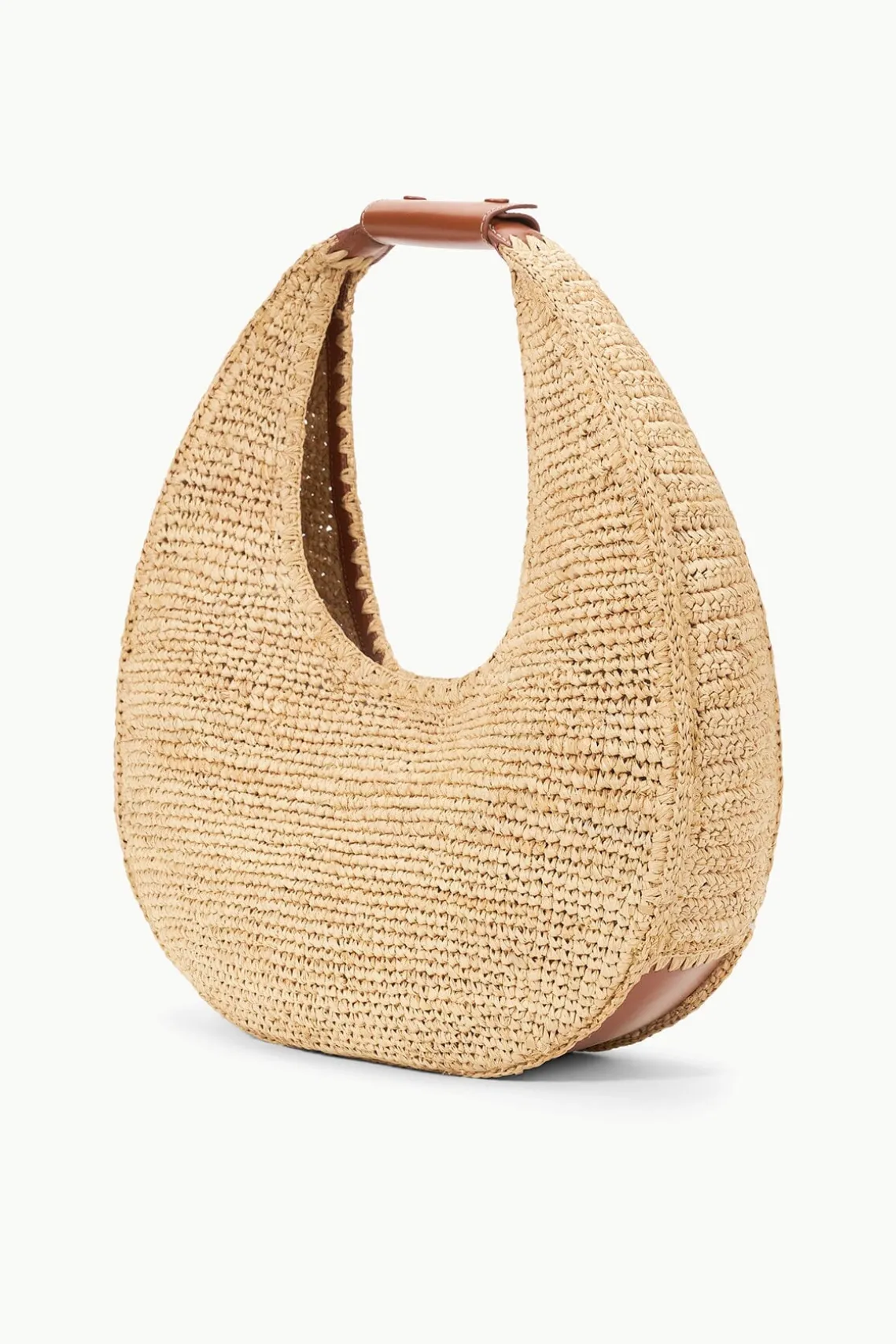 LARGE RAFFIA MOON BAG NATURAL RAFFIA