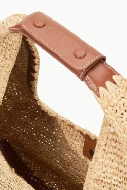 LARGE RAFFIA MOON BAG NATURAL RAFFIA