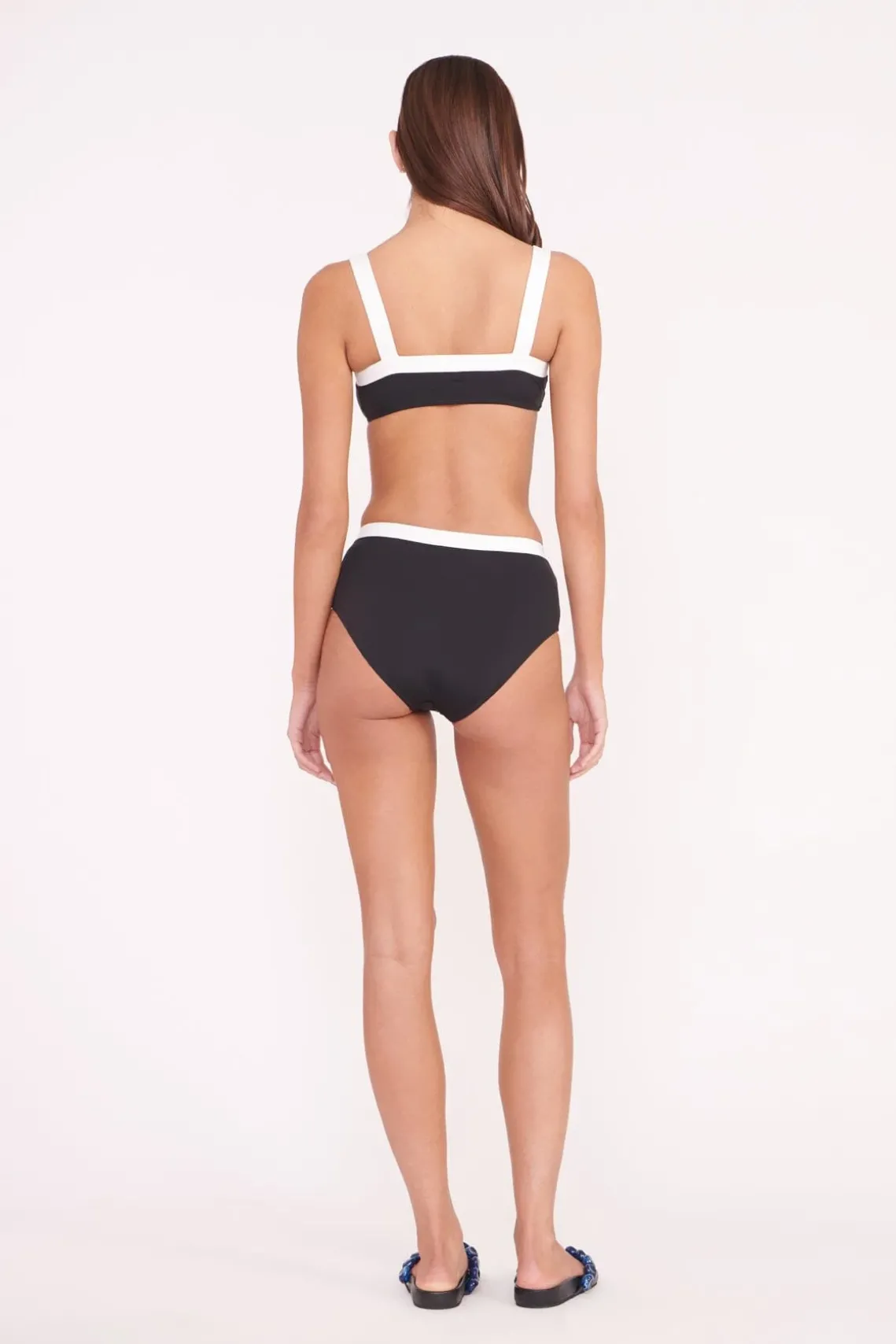 LIV BIKINI TOP BLACK WHITE